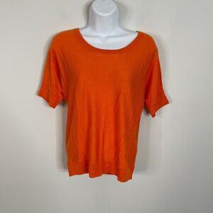 Talbots Womens SILK Blend Sweater Size SP NWT Orange Pullover Dolman Lightweight
